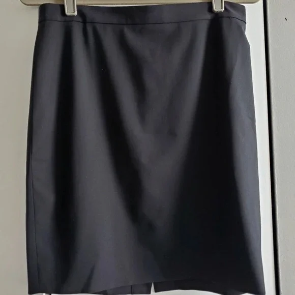 J.Crew Black Classic B-Stretch Wool Pencil Skirt 6 Petite - Picture 1 of 8